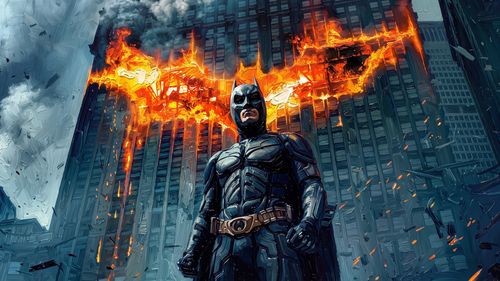 the dark knight — batman aesthetic desktop wallpaper for MacBook (4K)