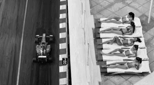 the last lap — b&w collection aesthetic desktop wallpaper for MacBook (4K)