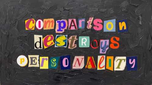 comparison destroys personality — happiness aesthetic desktop wallpaper for MacBook (4K)