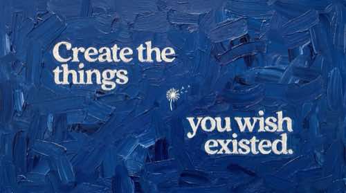 create the things you wish existed — happiness aesthetic desktop wallpaper for MacBook (4K)