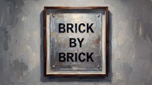 brick by brick — nonchalant aesthetic desktop wallpaper for MacBook (4K)