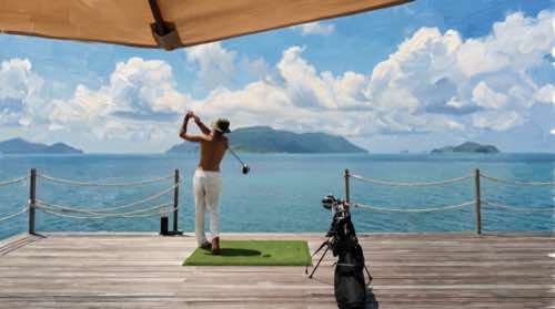the golf shot — old money aesthetic desktop wallpaper for MacBook (4K)