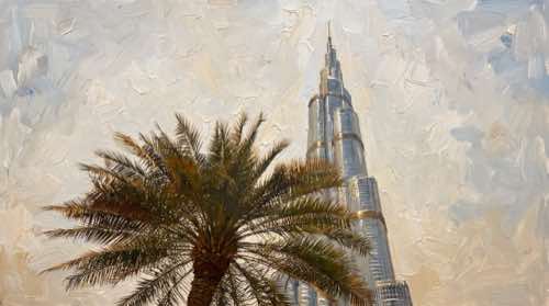 burj khalifa — oud aesthetic desktop wallpaper for MacBook (4K)