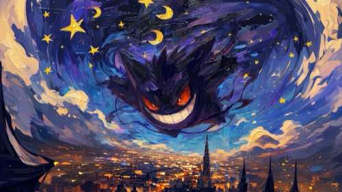gengar — pokémon aesthetic desktop wallpaper for MacBook (4K)