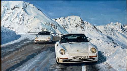 porsche snow day — priorities aesthetic desktop wallpaper for MacBook (4K)