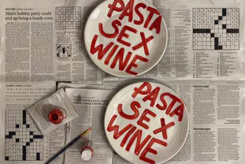 pasta sex wine — prosperity aesthetic desktop wallpaper for MacBook (4K)