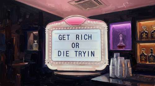get rich or die trying — quotes bundle aesthetic desktop wallpaper for MacBook (4K)