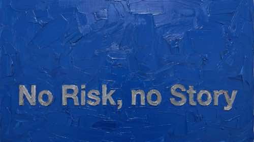 no risk no story — quotes aesthetic desktop wallpaper for MacBook (4K)