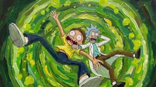 rick and morty — series aesthetic desktop wallpaper for MacBook (4K)