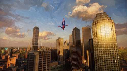 mid air — spider-man aesthetic desktop wallpaper for MacBook (4K)