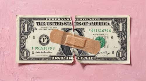 dollar's bandaid — status aesthetic desktop wallpaper for MacBook (4K)