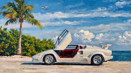 countach — white elegance aesthetic desktop wallpaper for MacBook (4K)