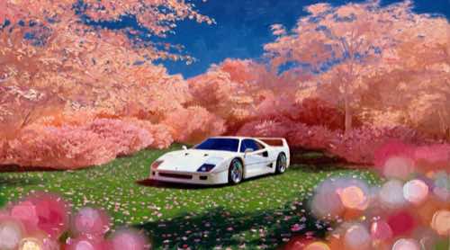 ferrari f40 — white elegance aesthetic desktop wallpaper for MacBook (4K)